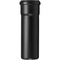 Ubbink Rolux PP verloop stuk 80 mm, met mof+ring a50 cm, zwart