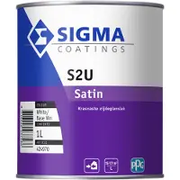 Sigma S2U Satin | Zijdeglans Lakverf Buiten 1 LTR - Wit