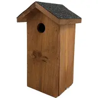 Garden Spirit Vogelhuisje Pimpelmees - Bitumen dak- Nestkastje - - Houtkleur - GSNBP02