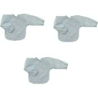 Silly billyz Towel small Long Sleeve Bibs Dusty Blue 3 Stuks
