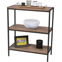 Urban Living "RIVERSIDE" REK MET 3 PLANKEN 60X30XH76CM