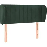 vidaXL Hoofdbord met randen 83x23x78/88 cm fluweel donkergroen