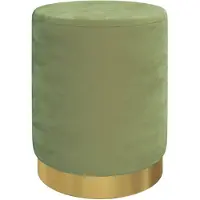 vidaXL Hocker met opbergruimte rond fluweel 31 x 37 cm mosterdgroen