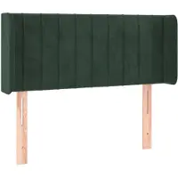 vidaXL Hoofdbord met randen 83x16x78/88 cm fluweel donkergroen