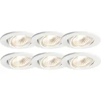 QAZQA Set van 6 inbouwspots wit kantelbaar - Cisco