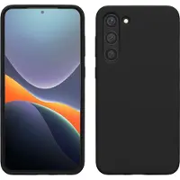 Kwmobile telefoonhoesje geschikt voor Samsung Galaxy S23 Plus - Hoesje met siliconen coating - Smartphone case in mat zwart