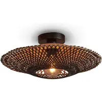 Good&Mojo Bamboe LED Plafondlamp Kalimantan | 1X E27 Max 60W | Black/Natural