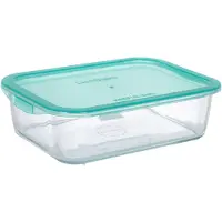 Luminarc Keep N Box - bewaarbox glas - 820 ml - 820 ml - rechthoek turquoise