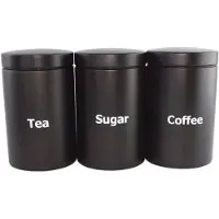 Klausberg - voorraadpotten set - koffie, thee, suiker - zwart