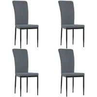 vidaXL Eetkamerstoelen 4 st fluweel donkergrijs
