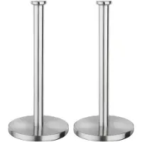 Secret De Gourmet 2x stuks keukenrolhouder RVS 15 x 32 cm - Keukenrolhouders