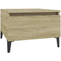 vidaXL Bijzettafel 50x46x35 cm bewerkt hout sonoma eikenkleurig
