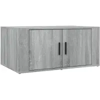 vidaXL Salontafel 80x50x36 cm bewerkt hout grijs sonoma eikenkleurig
