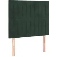 vidaXL Hoofdbord donkergroen 100x5x118/128 cm fluweel