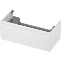 Ink Onderkast 100x45cm - Greeploos - 1 Lade - Mat Kasjmier Grijs - Badkamermeubels, Wastafelonderkasten - 8718835147907