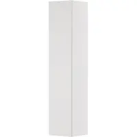 Ink Hoge Kast 169x35cm - Greeploos - 1 Deur - Links/rechts - Front Vlak - Hoogglans Wit - Badkamermeubels, Kolom- En Zijkasten, Hoge Kasten