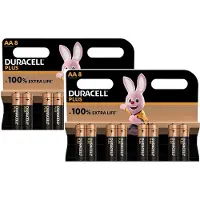 Duracell Alkaline Plus AA Batterijen - 2x8 stuks