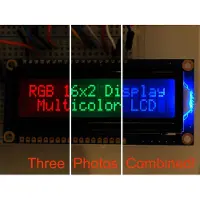 Adafruit RGB backlight negative LCD 16x2 + extras - RGB on black van 399