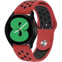 IMoshion Siliconen sport bandje - Universeel 20 mm aansluiting - Rood / Zwart