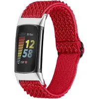 IMoshion Elastisch nylon bandje voor de Fitbit Charge 5 / 6 - Rood