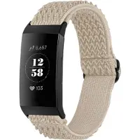 IMoshion Elastisch nylonbandje voor de Fitbit Charge 3 / 4 - Beige