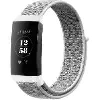 IMoshion Nylon bandje voor de Fitbit Charge 3 / 4 - Lichtgrijs