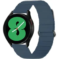 IMoshion Magnetisch lederen bandje - Universeel 20 mm aansluiting - Blauw