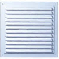 Plieger schoepenrooster aluminium met gaas afm 155x155 mm, wit