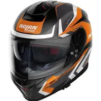 Nolan N80-8 Rumble N-Com helm, mat zwart/oranje, maat M (58/59)