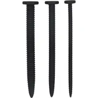Ouch! Silicone Rugged Nail Plug Set - Urethral Sounding - Zwart