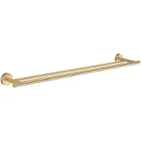 Smedbo Dubbele Handdoekhouder Home 60 cm Mat Messing