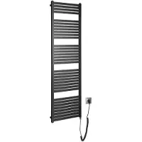 Sapho Tondi elektrische radiator zwart mat 45x169cm 600W