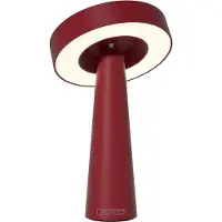 Sompex NEWDES TAFELLAMP TIP (ACCULAMP)ROOD - draadloos - dimbaar - met USB oplaadstation voor binnen en buiten