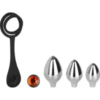 EIS , 'set anaaplugs, 4 delig, 15 cm', incl. penis en testikelring