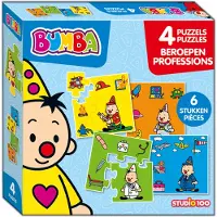 Bumba 4 in 1 puzzel - beroepen - 4 x 6 stukken