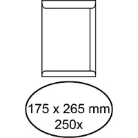 Office Envelop akte 175x265mm zelfklevend 100gr wit 250stuks