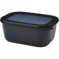 Mepal Meal prep bakje - Magnetronschaal - Cirqula rechthoekig 1500 ml - Nordic black