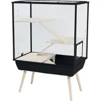 Zolux Knaagdierkooi Nevo Royal Plexiglas Zwart, Kooien + Hutten