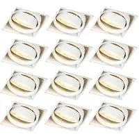 QAZQA Set van 12 inbouwspot wit GU10 kantelbaar trimless - Oneon