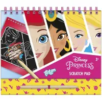 Totum Disney Princess vakantie doeboek prinsessen kraskaarten en kleurboek scratch art 25-delig harde kaft