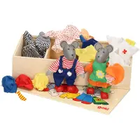Goki Lia En Luca - Garderobe Voor Muizen - Met 2 Buigpopjes 11Cm - En 8 Outfits - 3 Jaar