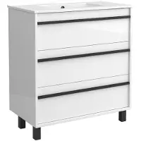Muebles Resh badkamermeubel 100cm staand zonder kraangat wit mat