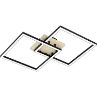 Eglo Plafondlamp Smart Lomaltas | 32W 2700K/6500K 4400Lm | IP20 Dimbaar Zigbee | Zwart/hout