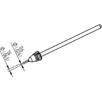 Ersa 0742ED0616H/SB Desoldeerpunt Conisch Grootte soldeerpunt 1.6 mm Lengte soldeerpunt: 79.25 mm Inhoud: 1 stuk(s)