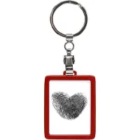 Deknudt Frames sleutelhanger S59NK4 - rood - metaal - pasfoto 3,5x4,5