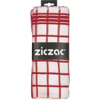 Ziczac Theedoek Katoen Rood (set van 3)