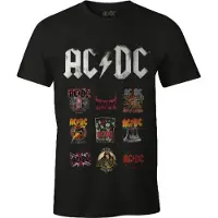COTTON DIVISION ACDC - Black Men's T-shirt Patchwork Logo - M
