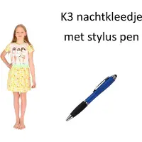 K3 Nachtkleed - Slaapkleed - Nachthemd Lemons girls. Maat 98/104 cm - 3/4 jaar met Stylus Pen.