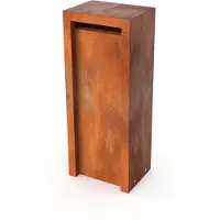 Geroba brievenbus LitruC1 – Cortenstaal – 400×300×1000 mm