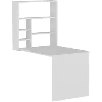 Skye Decor , bank, bureaus, wit, melamine-geperst hout, 59 x 80,2 x 16 cm